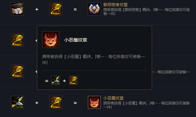 > 正文  在云顶之弈s5赛季中,小恶魔的合成方法是给一个英雄装备金铲