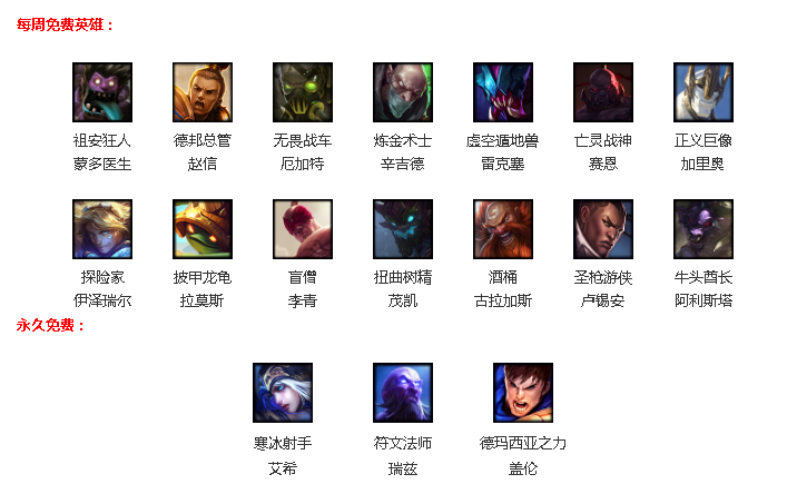 《英雄联盟》6月8日周免英雄：李青和伊泽瑞尔免费