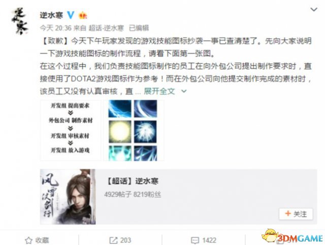 《逆水寒》官方致歉图标抄袭DOTA2 承担全部责任