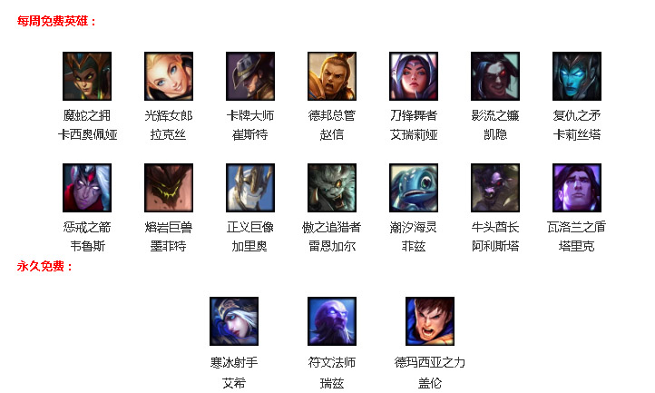 《英雄联盟》8月17日周免英雄：赵信和艾瑞莉娅免费