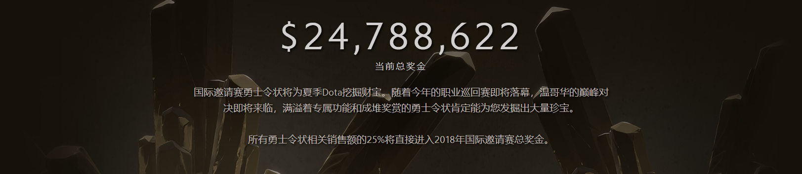 2018DOTA2国际邀请赛总奖金再次刷新电竞标杆