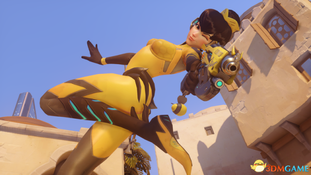 韩美女COS《守望先锋》大蜜蜂D.Va 身材很健美