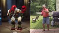 国外老大爷模仿《守望先锋》英雄特写动作