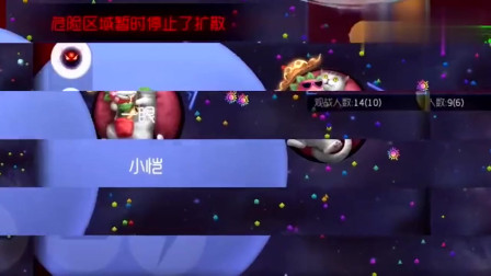 球球大作战：弹射母球性偶然侧涨，分身卡敌人身边，队友手速真快