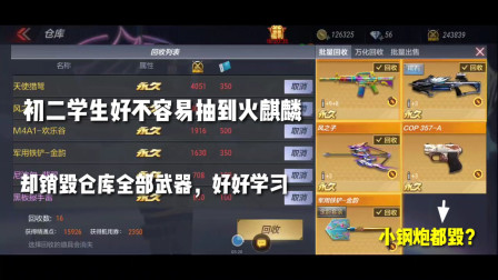 CF手游：V5玩家决定销毁仓库全部武器，却舍不得销毁小钢炮