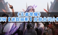 《王者荣耀》阿轲【迷踪丽影】皮肤台词介绍