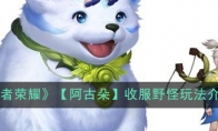 《王者荣耀》【阿古朵】收服野怪玩法介绍