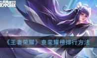 《王者荣耀》查荣耀榜排行方法