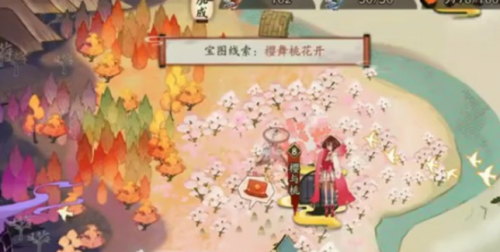 阴阳师樱舞桃花开位置分享