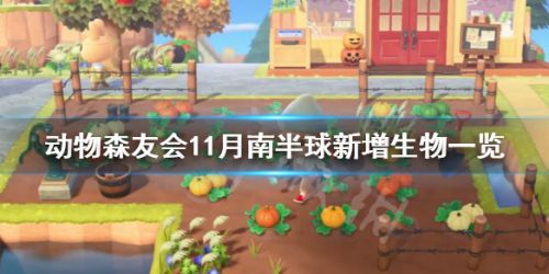 动物森友会南半球11月新生物 动物森友会11月新增生物捕捉方法