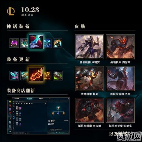  lol各职业神话装备合成公式汇总