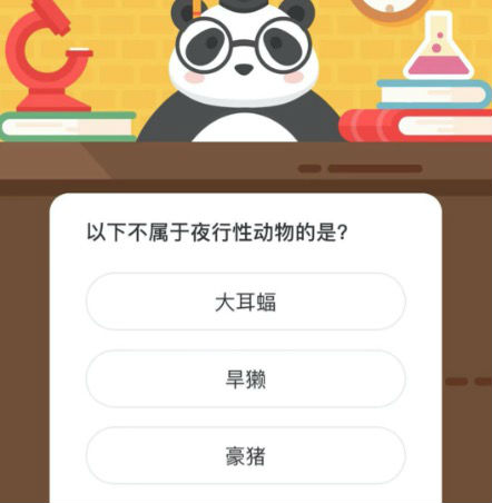 森林驿站以下不属于夜行性动物的是